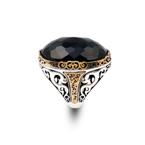 Blue Sapphire Ring with Oval Stone -Large Gemstone Ring