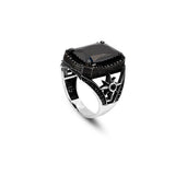 Black Onyx Ring for Men - Pole Star 925 Sterling Silver Jewelry - Men's Sterling Silver Ring with Black Onyx - Birthday Gifts — image 1
