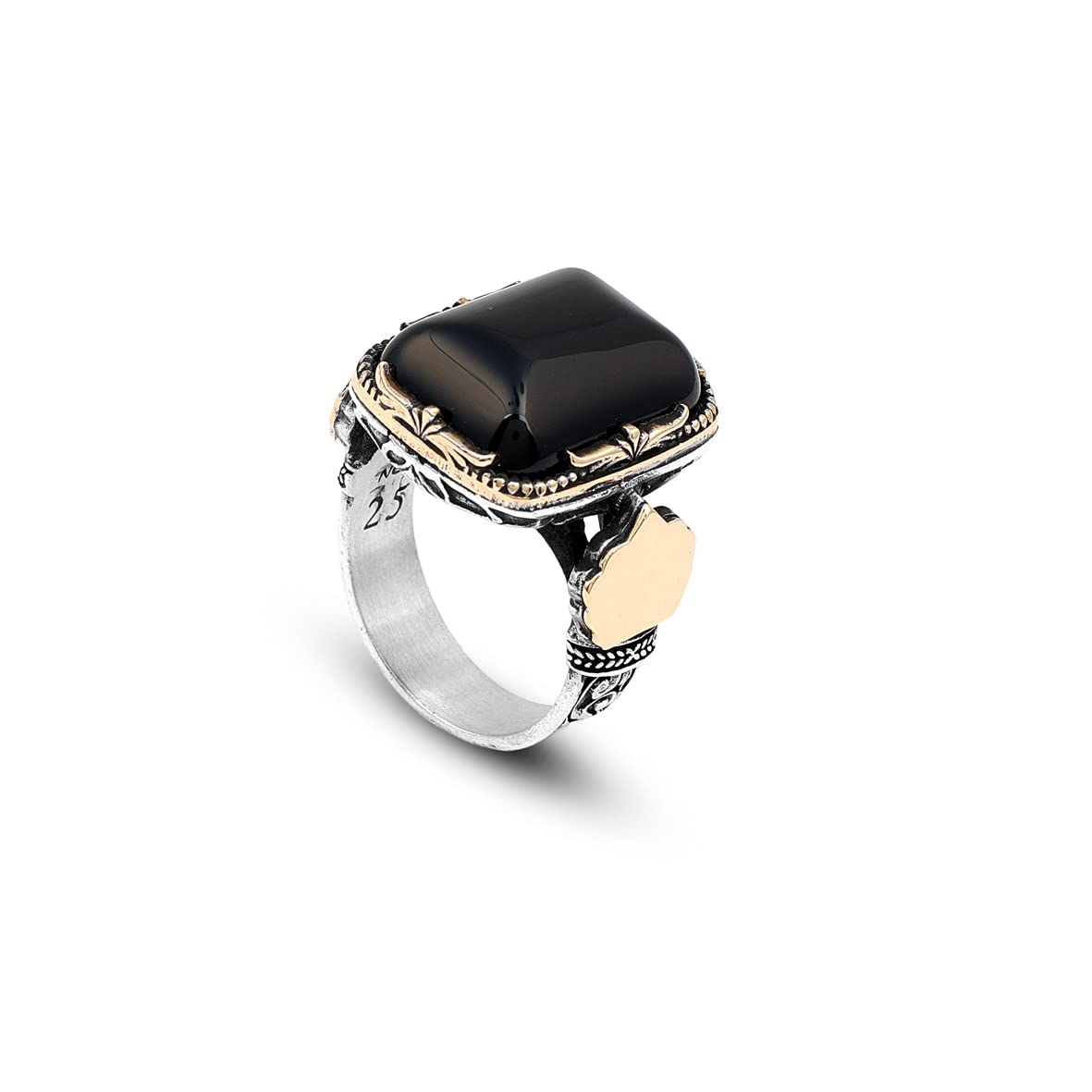 925K Sterling Silver Onyx Ring