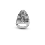 Silver Pharaoh Ring for Men • Sterling Silver Egyptian Mythology Jewelry for Men & Women • Ancient Egypt Jewelry Gift Ideas • Pharaoh Signet — image 1