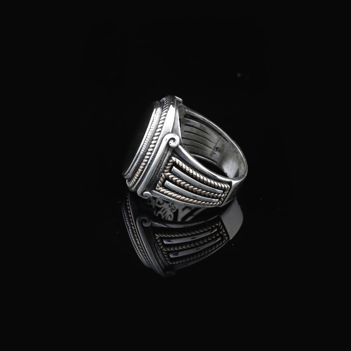 Handmade 925 Sterling Silver Personalized Rings - Custom Photo Ring with Name Engraving