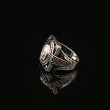 Handmade Medusa Ring for Men – Gothic Signet Ring with Micro Onyx Stone – 925 Sterling Silver Vintage Engagement Ring – Gemstone Mens Silver Ring with Custom Engraving — image 5