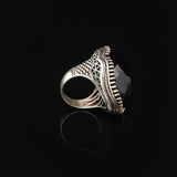 Vintage Black Onyx Ring with Large Oval Stone — image 4