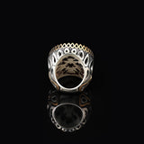 Handmade Garnet Ring with Oval Stone - Vintage Ottoman Style Men's 925 Sterling Silver Gemstone Ring + Silver Polishing Cloth Gift — image 5