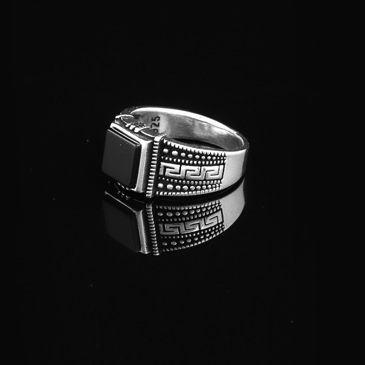 Handmade Black Onyx Signet Ring