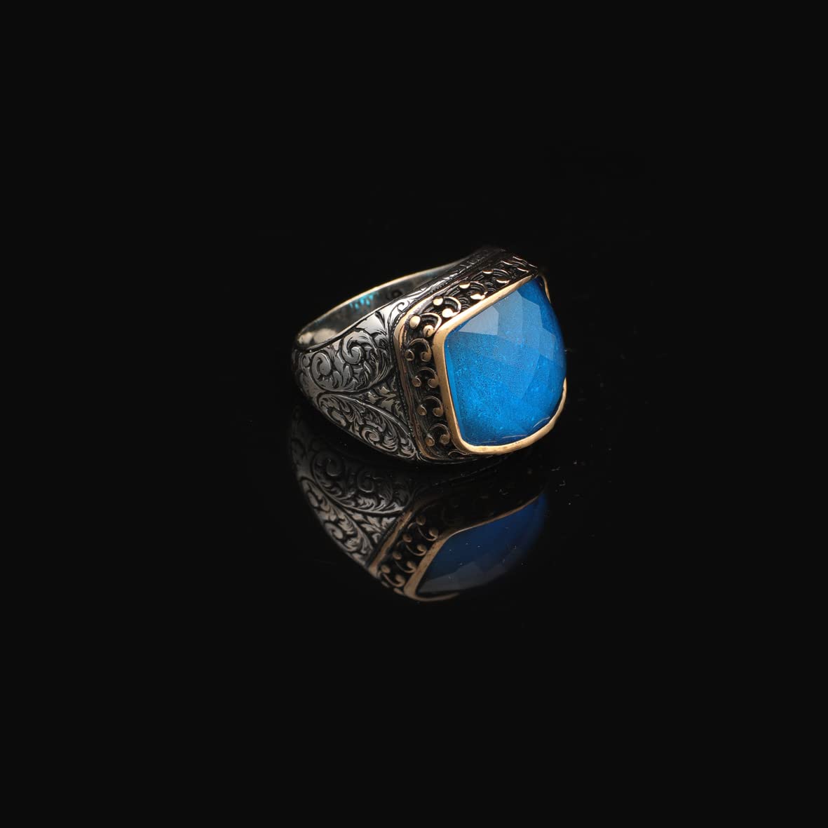 925K Silver Aquamarine Ring