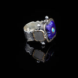 Handmade Vintage Lapis Lazuli and Micro Men's Turquoise Gemstone 925 Sterling Silver Rings for Men - Birthday Gifts — image 3