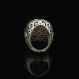 Vintage White Turquoise Ring – Large Oval Stone in Polished 925 Sterling Silver — image 6