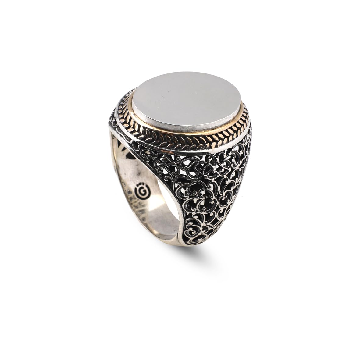 Handmade 925 Sterling Silver Personalized Rings - Custom Photo Ring with Name Engraving
