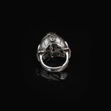 Handmade Emerald Gemstone Ottoman Style Sword Ring for Men Vintage 925 Sterling Silver — image 6