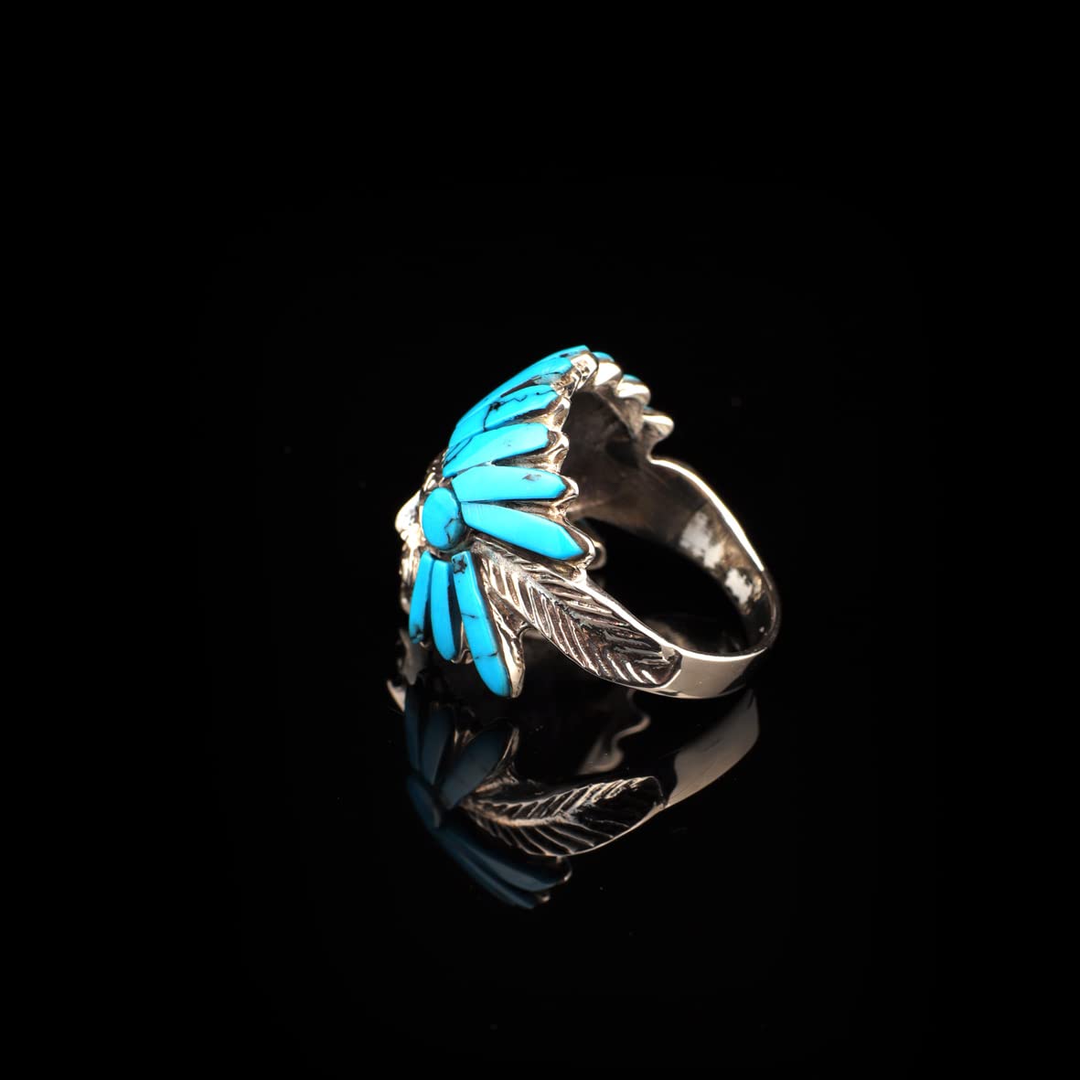American Indian Chief Handmade Silver Men Ring