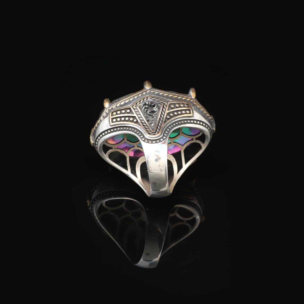 Mystic Topaz Ring - Oval Gemstone