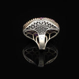 Special Turquoise Men’s Ring with Large Oval Stone – Vintage 925 Sterling Silver Ring — image 6