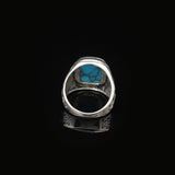 Handmade Turquoise Gemstone Engagement Ring for Men Vintage 925 Sterling Silver — image 6