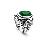 Men's Vintage Ottoman Emerald Ring — image 1