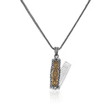 Polished Barber - Comb Necklace in Sterling Silver - Men's Gothic Biker Pendant with Silver Chain & Cleaning Cloth Gift — image 1