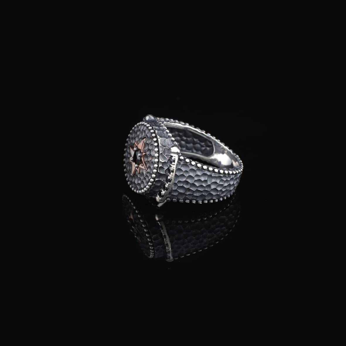 925K Sterling Silver Compass Ring