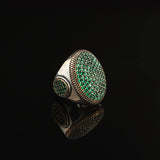 Sterling Silver Micro Jade Ring — image 2