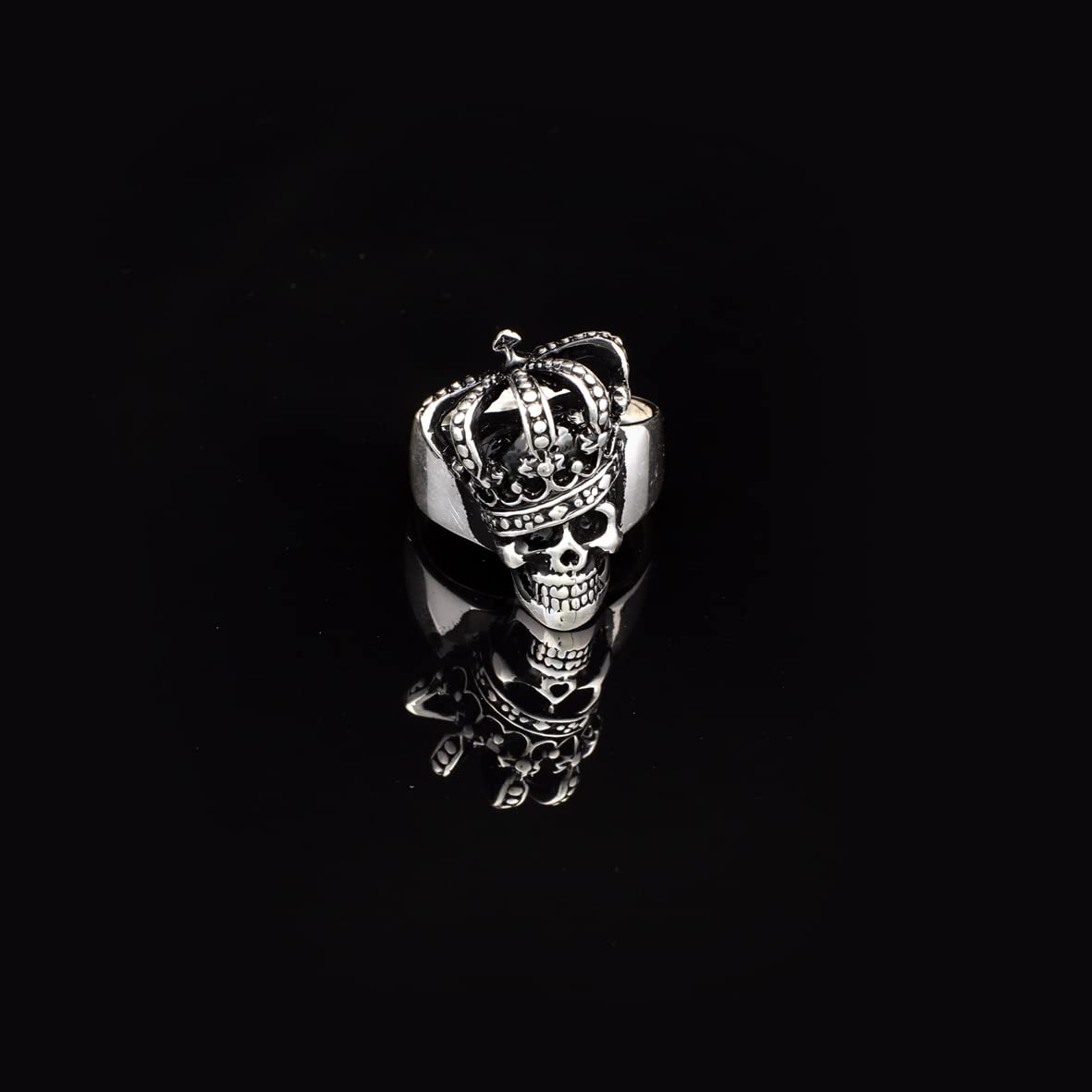 Skull Handmade Sterling Silver Men Biker Ring