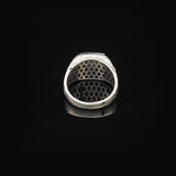 Vintage White Sapphire Pinky Ring - Men's Gemstone Engagement Ring in 925 Sterling Silver - Turkish Handmade Polished Ring with Micro Stone and Silver Polishing Cloth Gift — image 6
