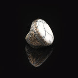 White Turquoise Ring for Men — image 4