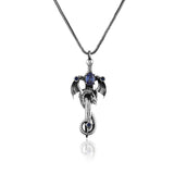 Dragon Necklace & Sword Pendant – Sterling Silver Sapphire Necklace — image 1