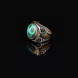925 K Sterling Silver Malachite Ring Men — image 4