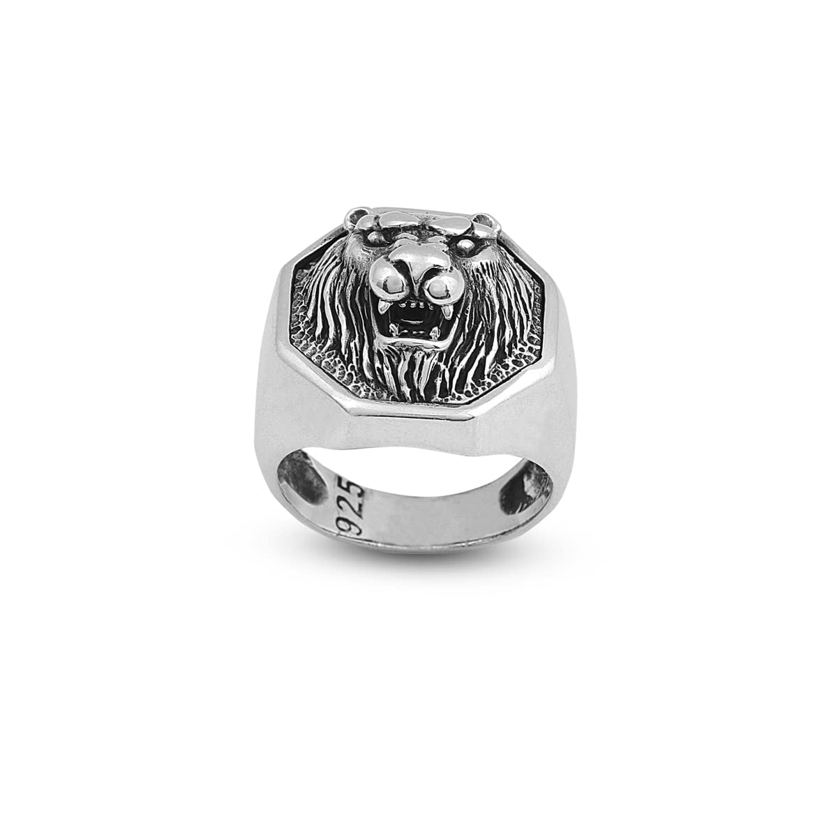 925K Sterling Silver Lion Ring