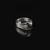 Handmade Onyx Gemstone Square Stone Pinky Ring for Men Vintage 925 Sterling Silver — image 4