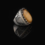 Tiger Eye Ring with Micro Onyx Stone — image 4