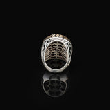Garnet Ring Oval Stone - Handmade Vintage Ottoman Large Gemstone Ring Men - 925 Sterling Silver Men's Ring with Silver Polishing Cloth Gift — image 6