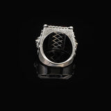 Ruby Lion Ring with Sword Design – Vintage Handmade Sterling Silver Ring for Men — image 6