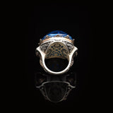 Handmade Aquamarine Men's Ring - Large Oval Stone — image 6