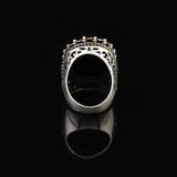 Black Onyx Ring - Chunky Silver Gemstone Engagement Ring for Men — image 6