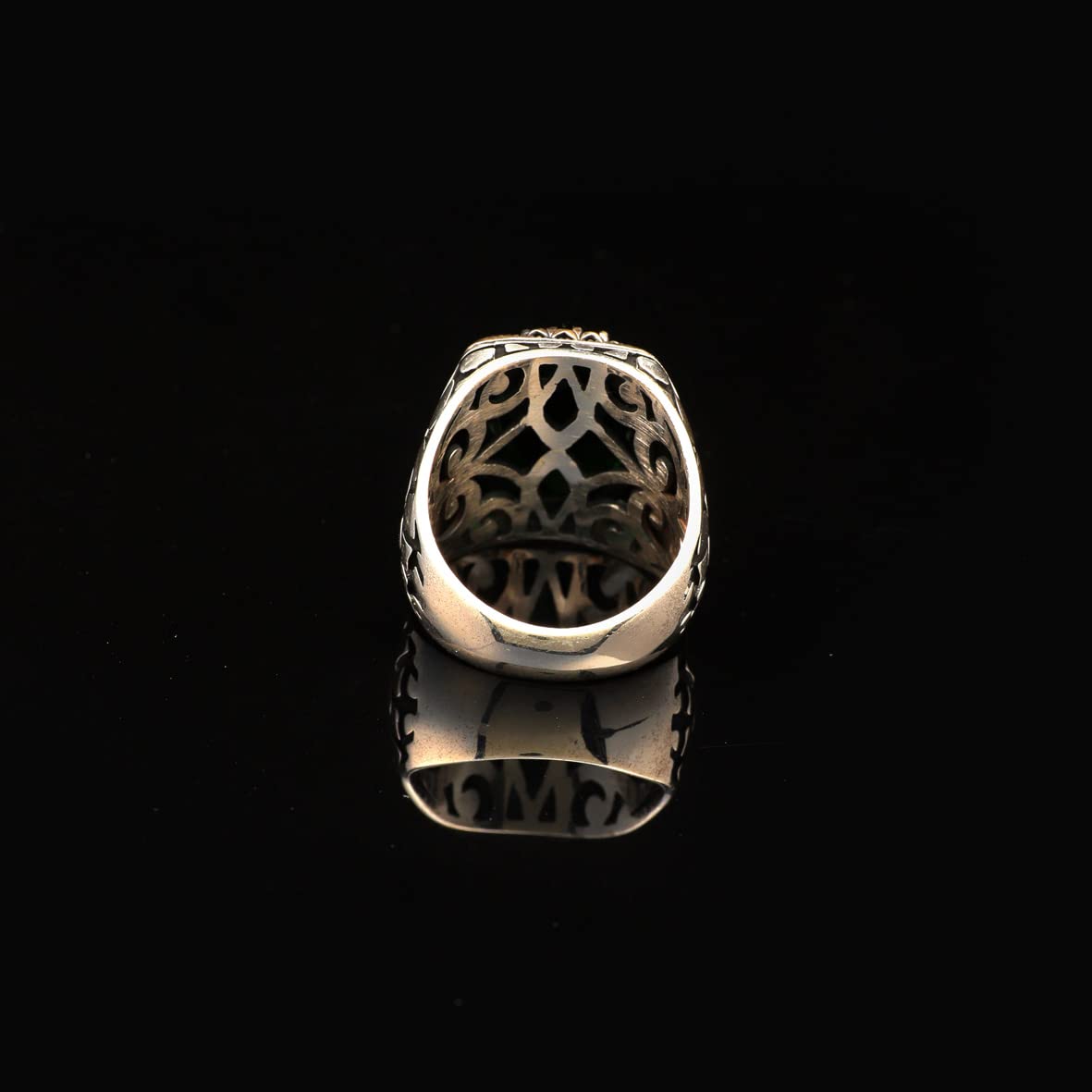 925K Sterling Silver Jade Ring