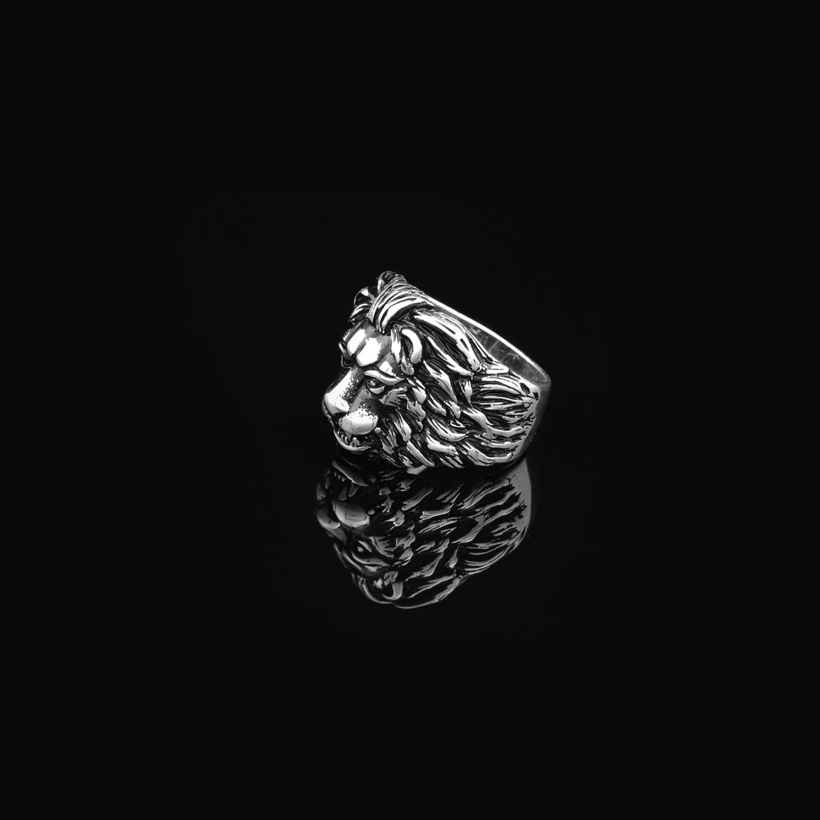 925K Sterling Silver Lion Ring