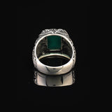 Sterling Silver Jade Ring - Men's Sword Pinky Ring — image 6