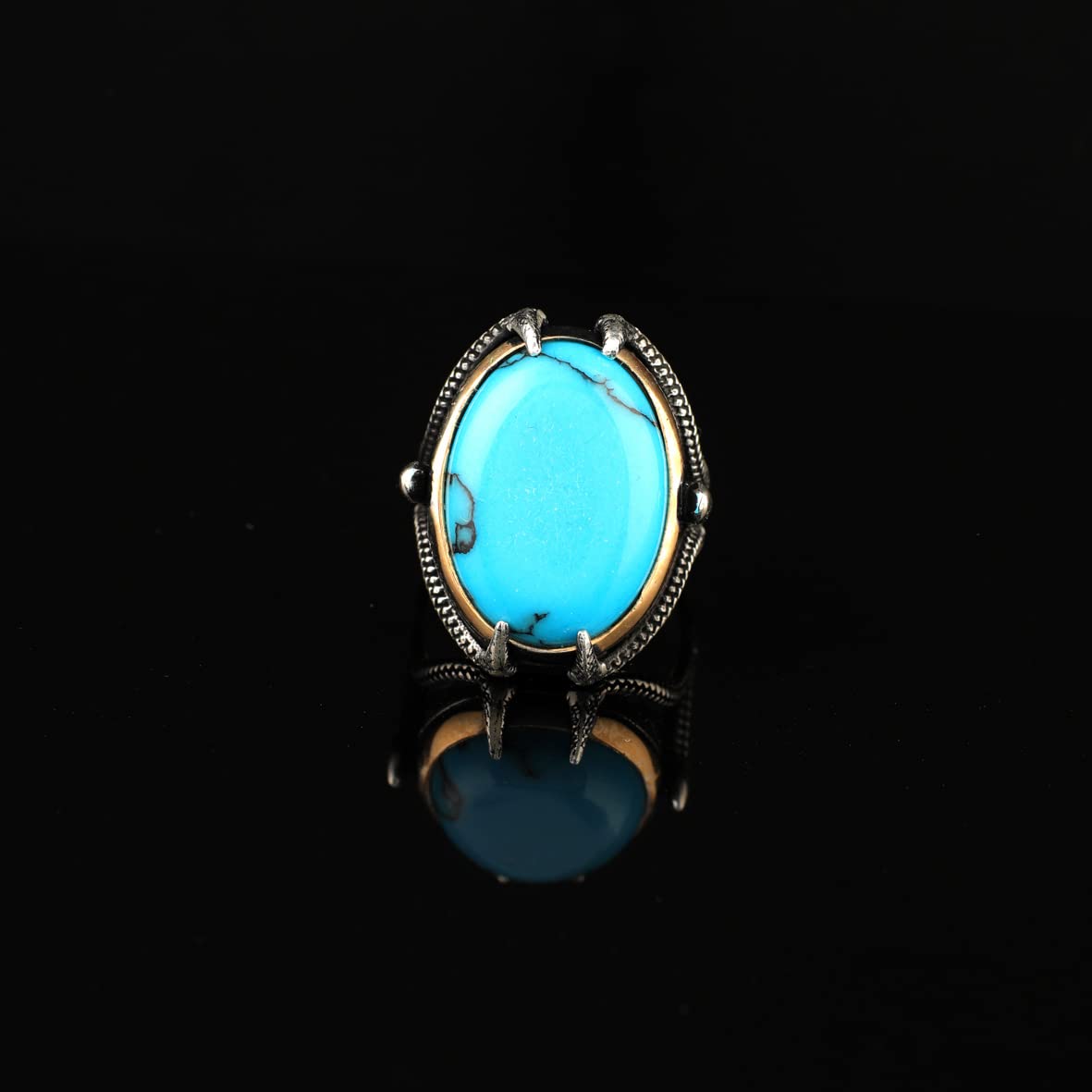 925K Sterling Silver Ring Turquoise Ring