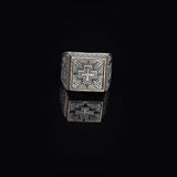Vintage Cross Signet Ring for Men - 925 Sterling Silver — image 3