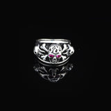 Skull Handmade Sterling Silver Men Biker Ring — image 2