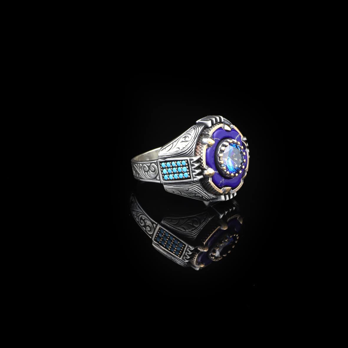 Natural Lapis Lazuli Stone Ring