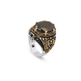 Large Statement Onyx Ring Ottoman Style – Handmade Vintage Gemstone Ring — image 1