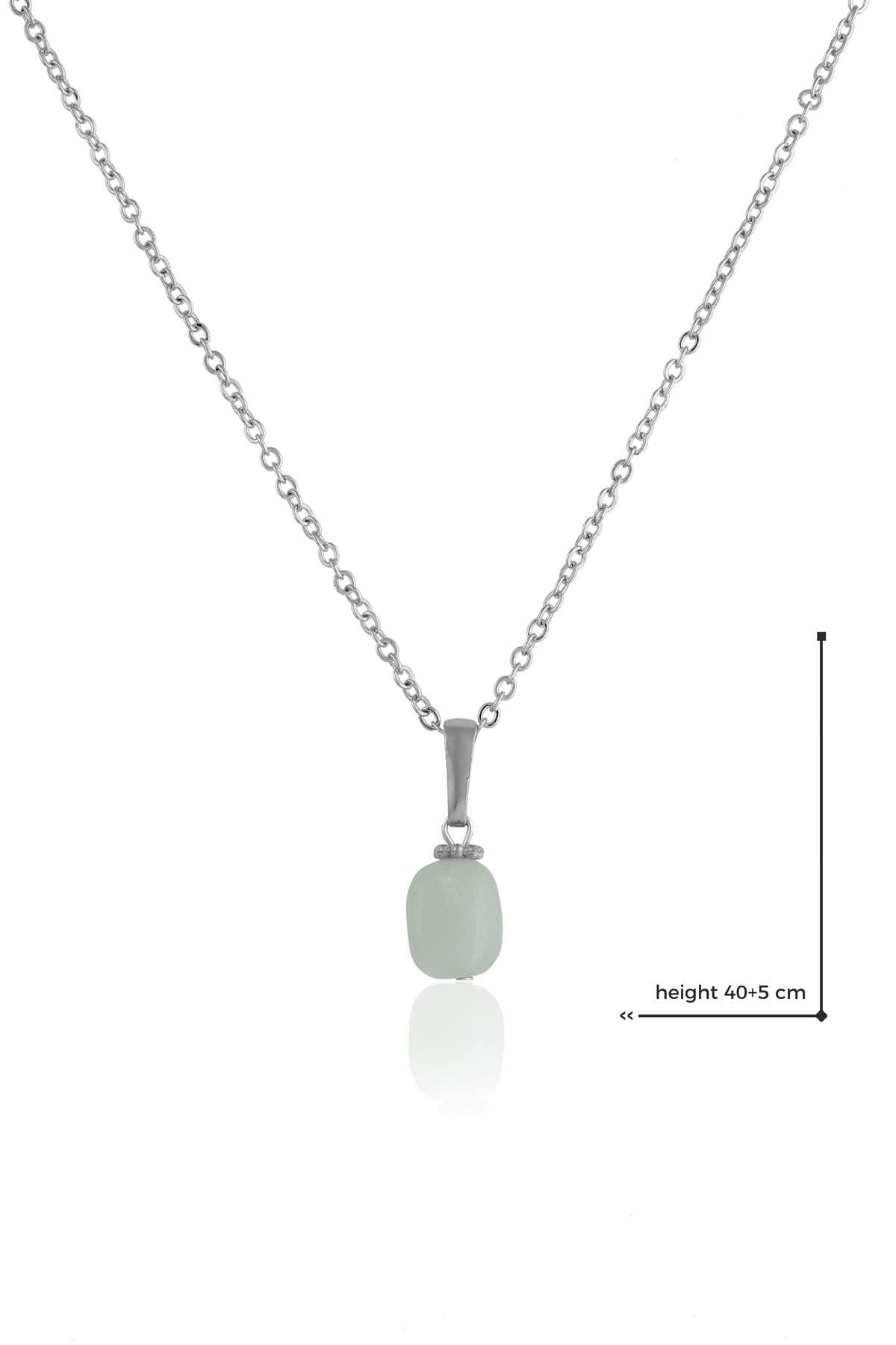 Sterling Silver 925 Gemstone Handmade Real Light Green Jade