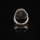 Men’s Snake Carnelian Ring - Handmade Animal Pinky Ring in Sterling Silver — image 6