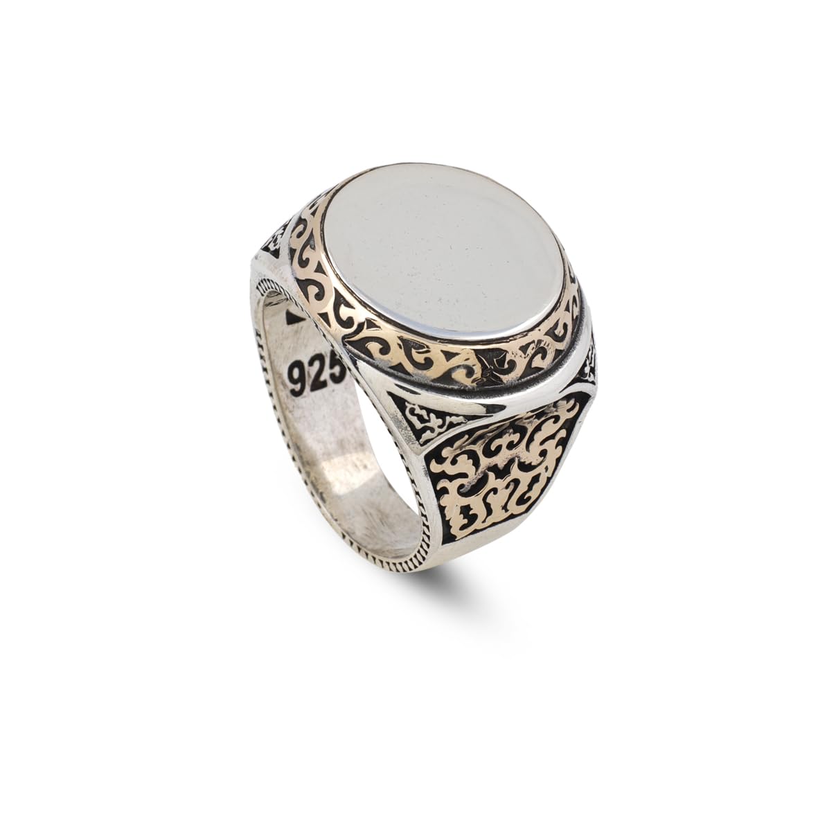 Handmade 925 Sterling Silver Personalized Rings - Custom Photo Ring with Name Engraving
