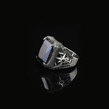 Black Onyx Ring for Men - Pole Star 925 Sterling Silver Jewelry - Men's Sterling Silver Ring with Black Onyx - Birthday Gifts — image 4