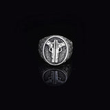 Pistol Handmade Sterling Silver Men Signet Ring — image 2