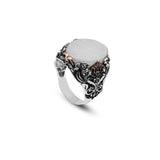 Vintage Mother of Pearl Ring for Men – Oval Gemstone — image 1