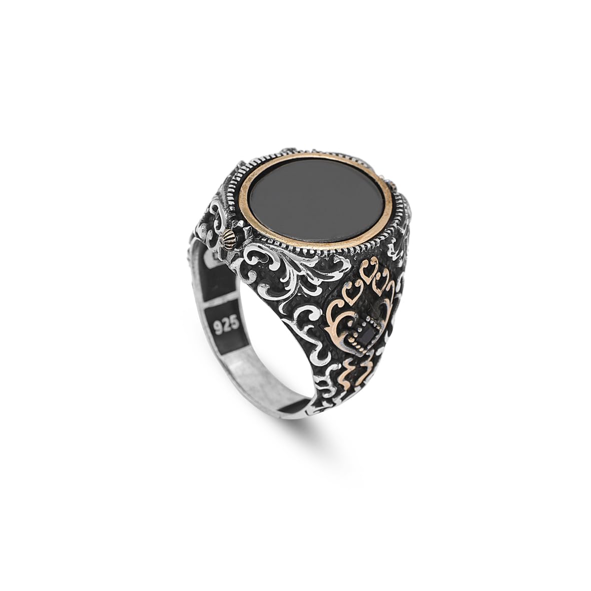 Black Onyx and Sterling Silver Rotating Scorpion Ring for Men - Men's Rotating Scorpion Ring with Black Onyx - Birthday Gifts