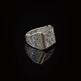 Vintage Cross Signet Ring for Men - 925 Sterling Silver — image 4
